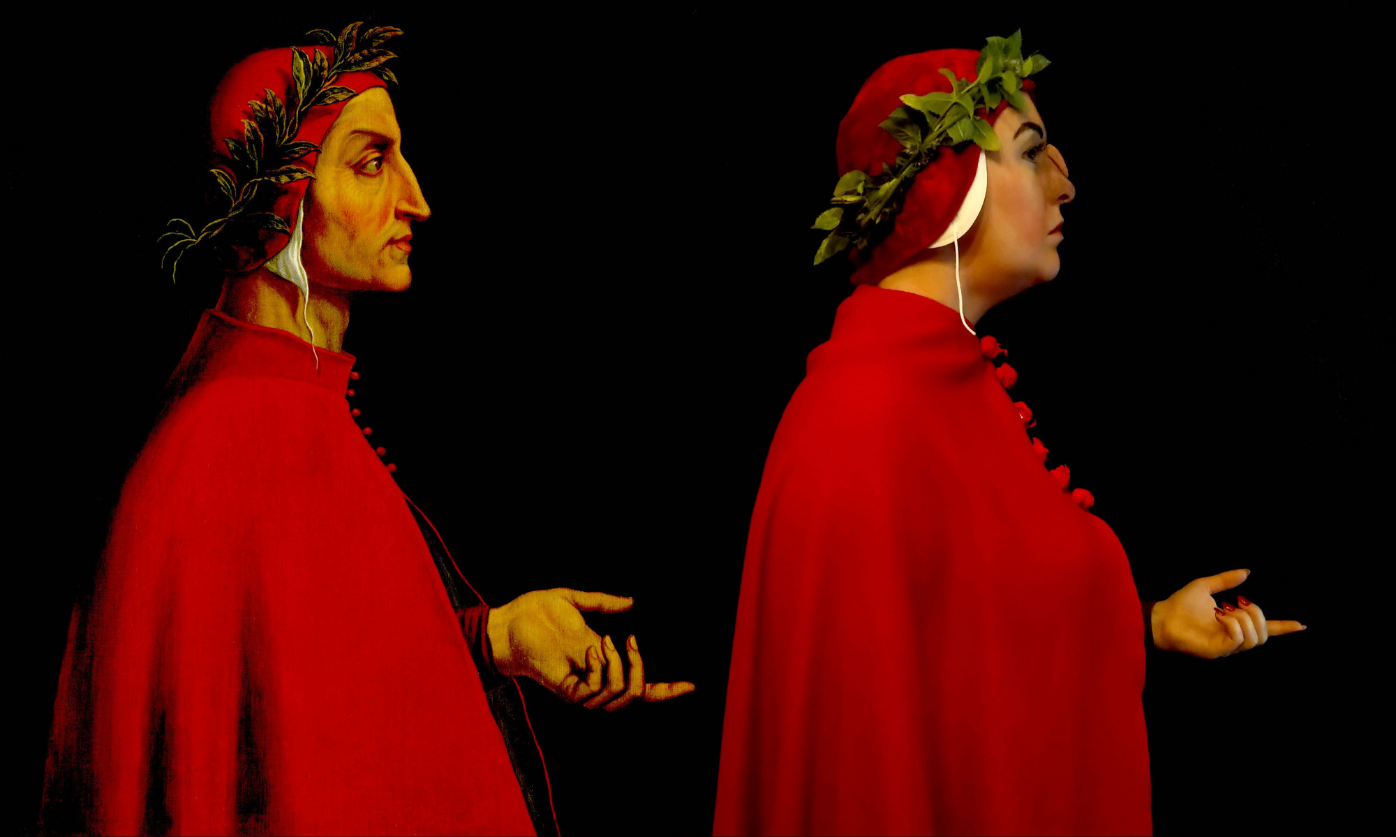The portrait of Dante Alighieri in the style of the Italian school of the 15th/16th century from the collection of Ambras Castle (artist unknown).