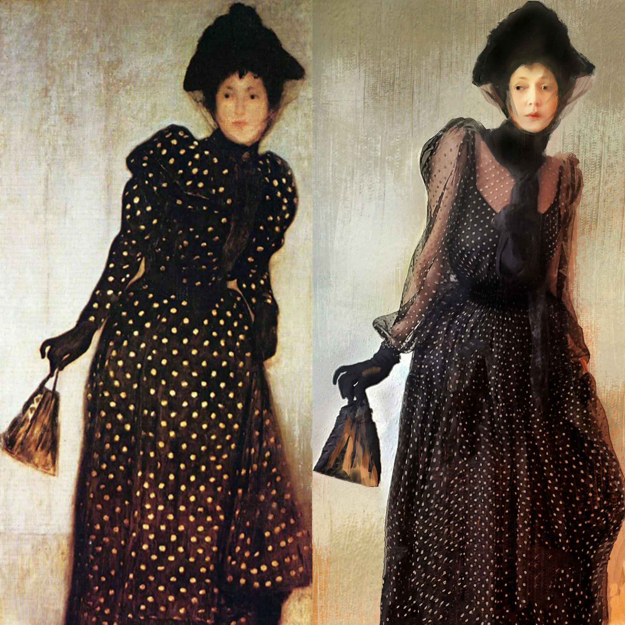 Rippl-Rónai József (Hungary)- Woman in polka dot dress(1892) 