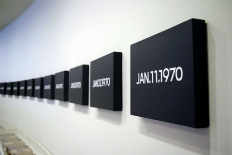 "Today", paintings by On Kawara