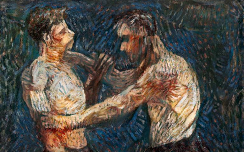 Двамата борци - картина на Ван Гог